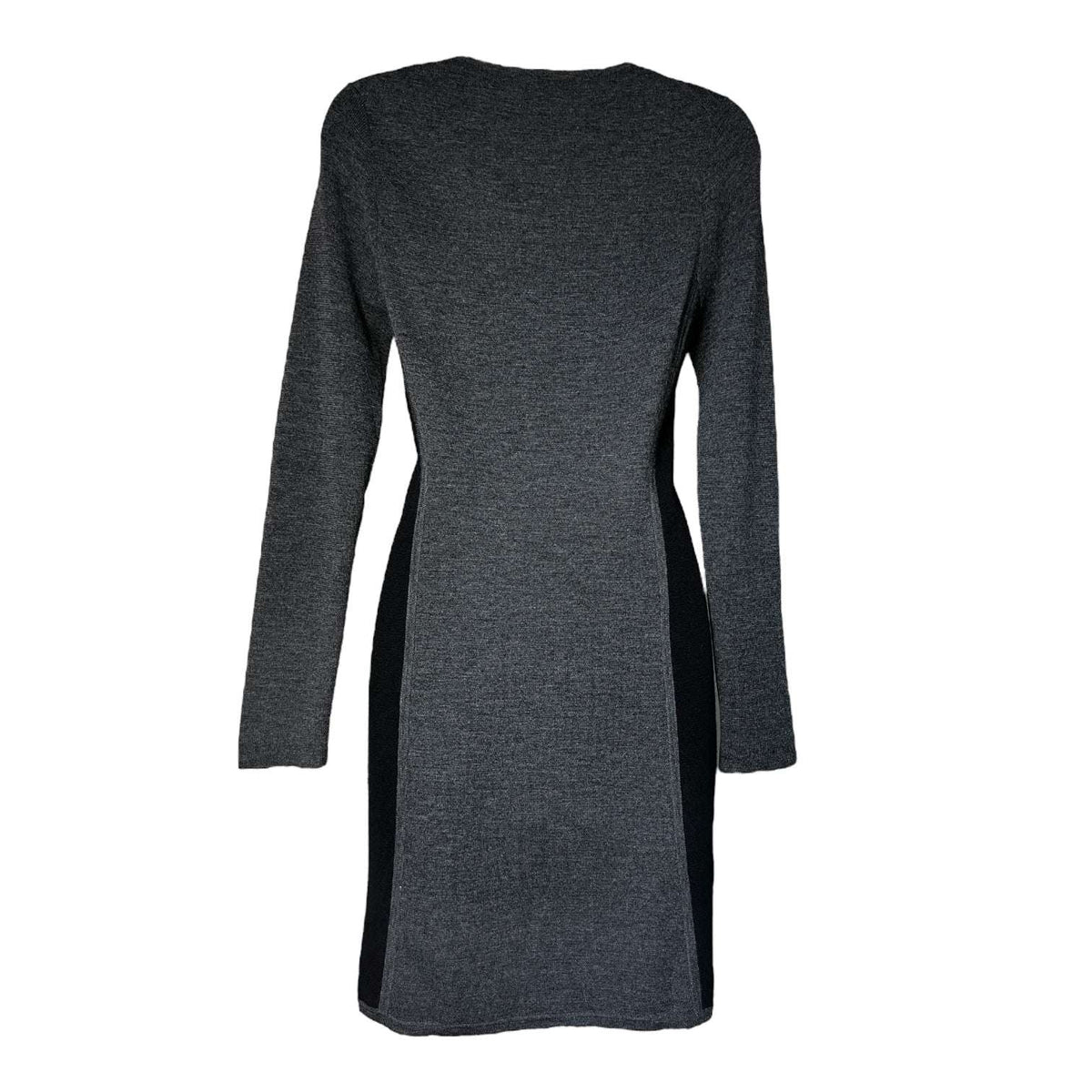 Theory Wool Knit Long Sleeve Mini Dress – L – pre-loved