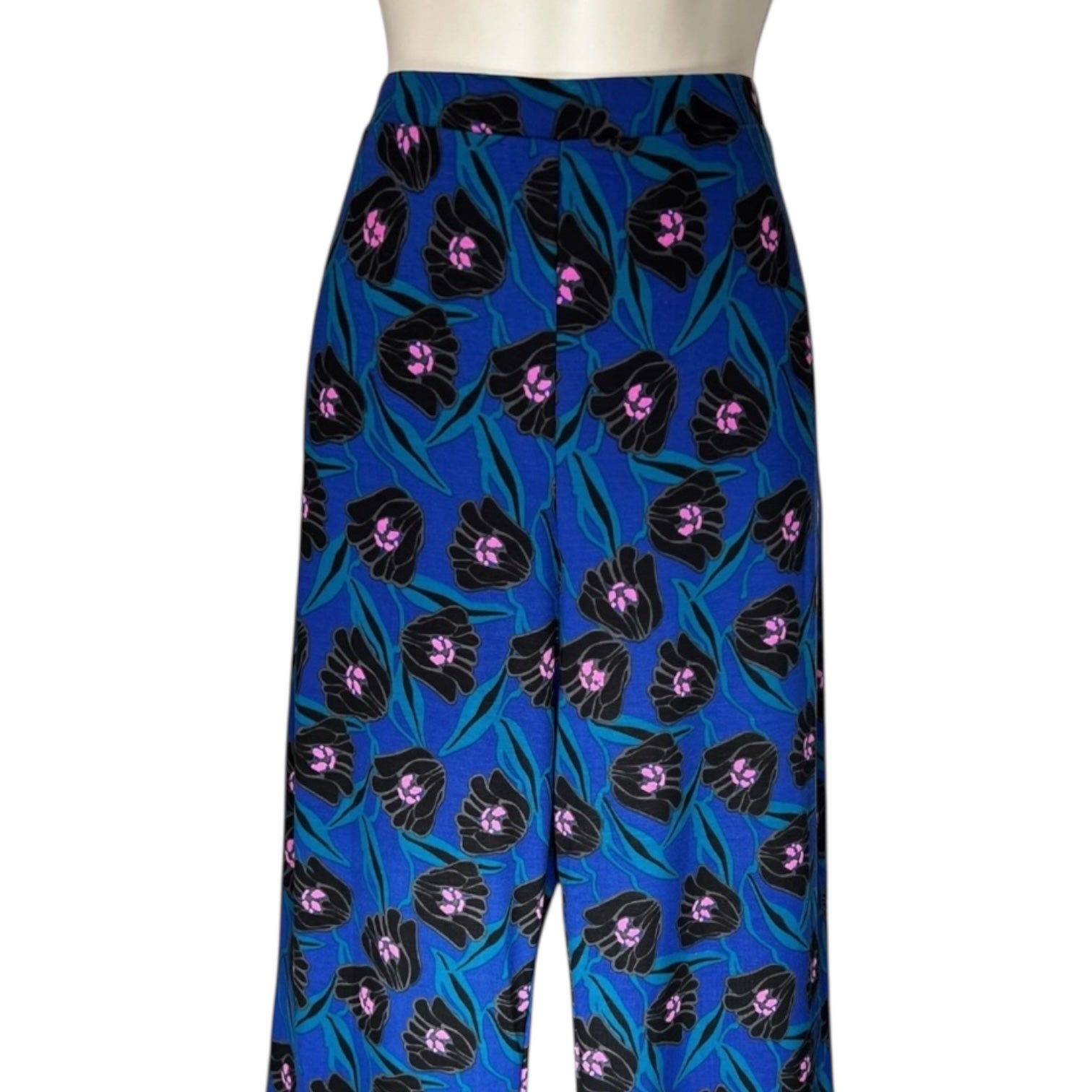 Diane Von Furstenberg Brooklyn Fortune Vine Jersey Flared Pants – US8 (UK12) – pre-loved