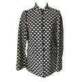 Tory Burch Triangle Geo Twill Crepe Jacket – Structured, Beige/Black, Size US 4 – pre-loved