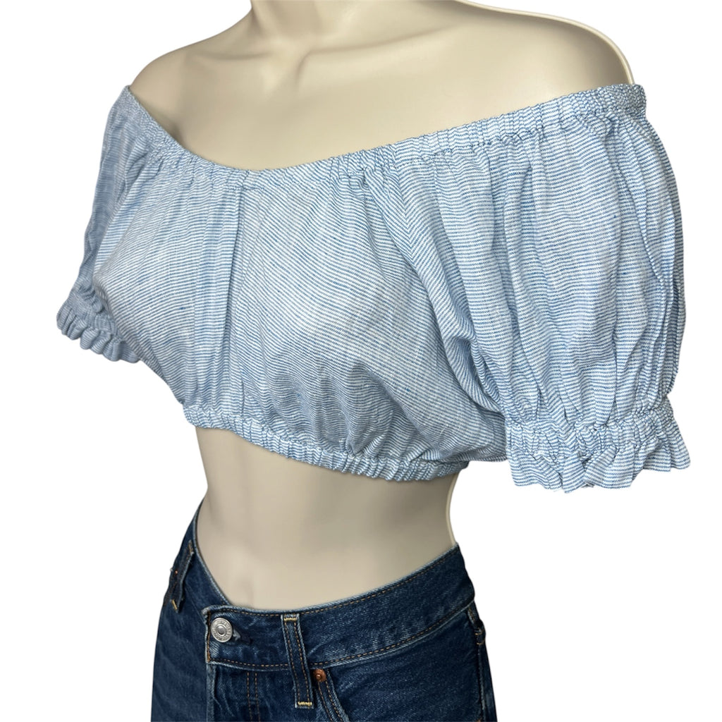 Mara Hoffman Lulu Striped Hemp Cropped Top – XS – pre-loved