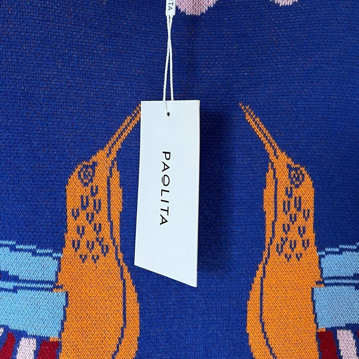 Paolita Mercury Knit Cardigan – Funky Stamp Print, L – pre-loved