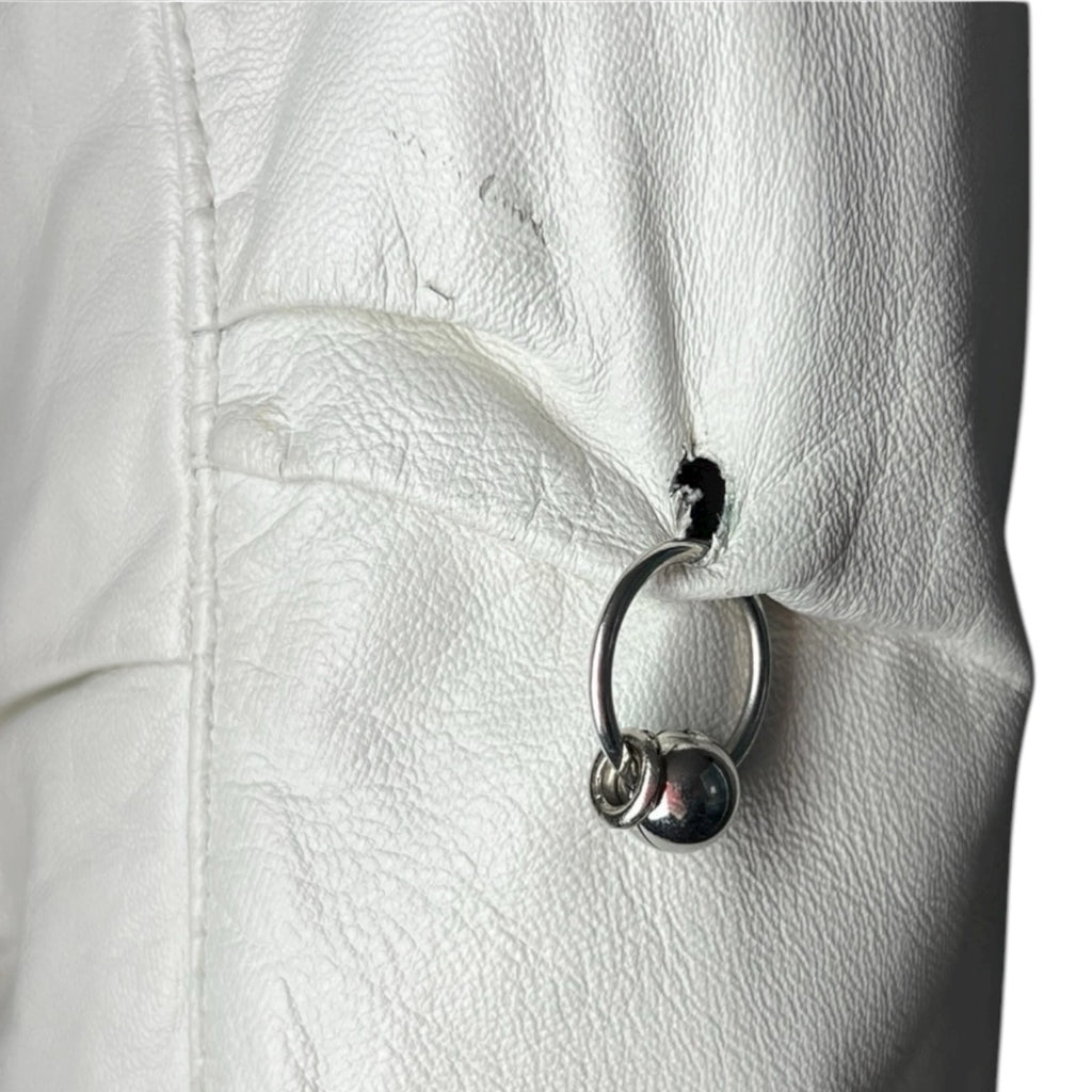 Vintage Moschino Leather Piercing Mini Skirt – UK10 – pre-loved