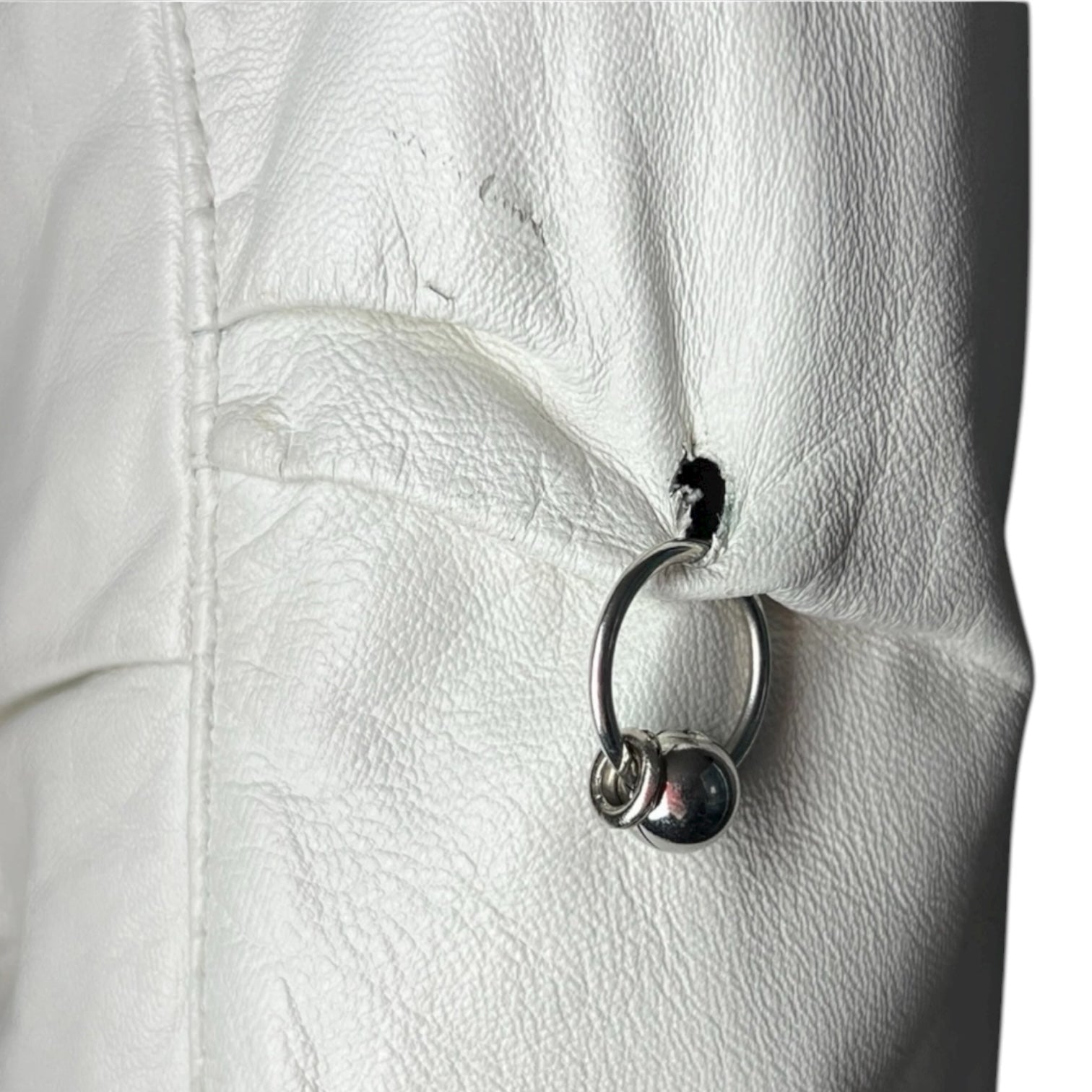 Vintage Moschino Leather Piercing Mini Skirt – UK10 – pre-loved