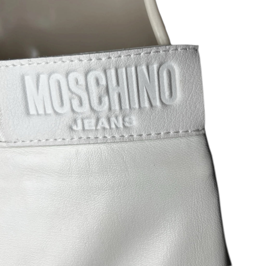 Vintage Moschino Leather Piercing Mini Skirt – UK10 – pre-loved