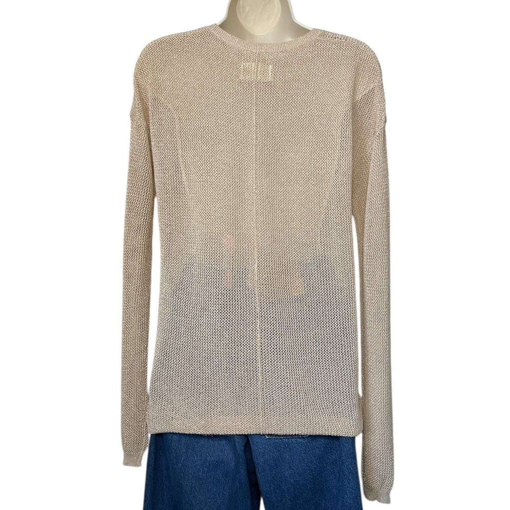 Zadig & Voltaire Gold-Thread Open Knit Relaxed Cardigan – L – pre-loved
