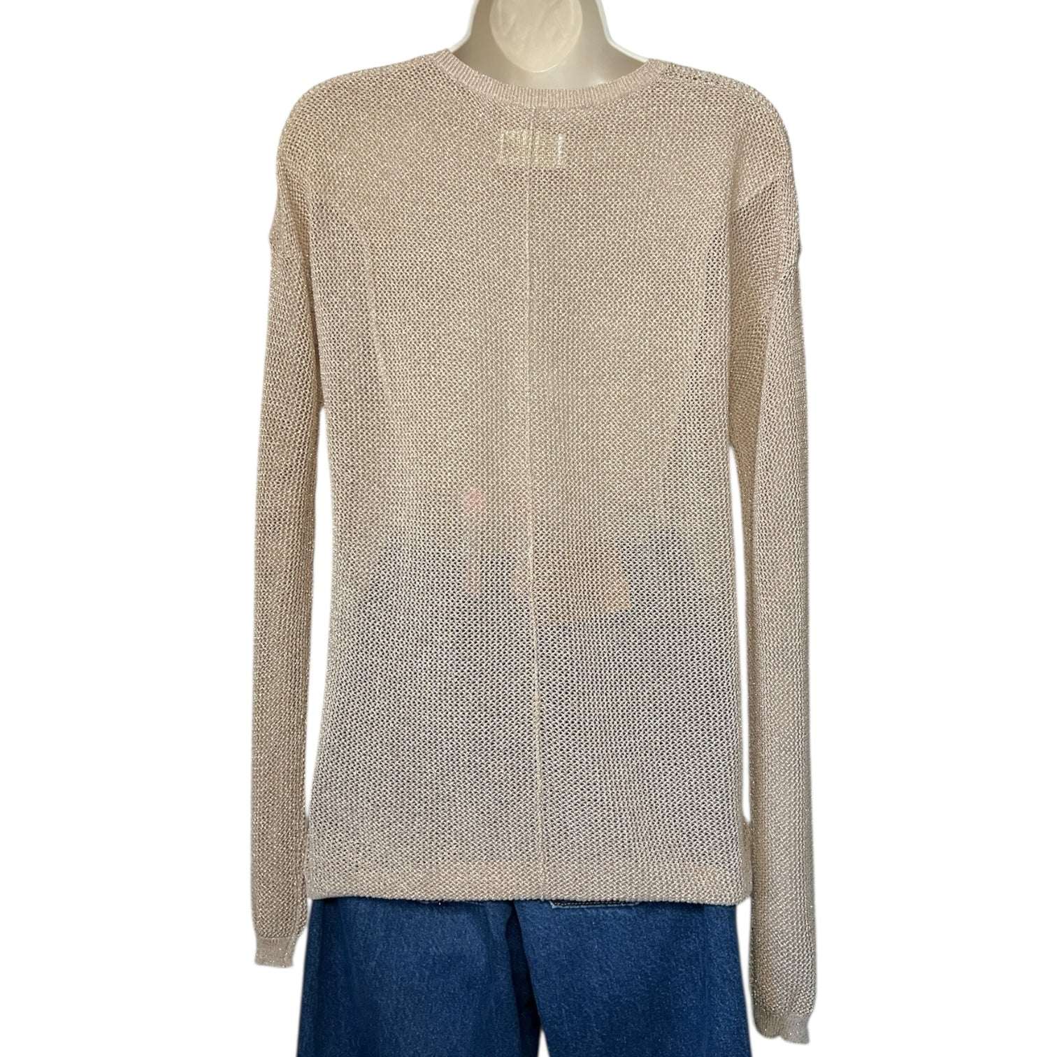 Zadig & Voltaire Gold-Thread Open Knit Relaxed Cardigan – L – pre-loved