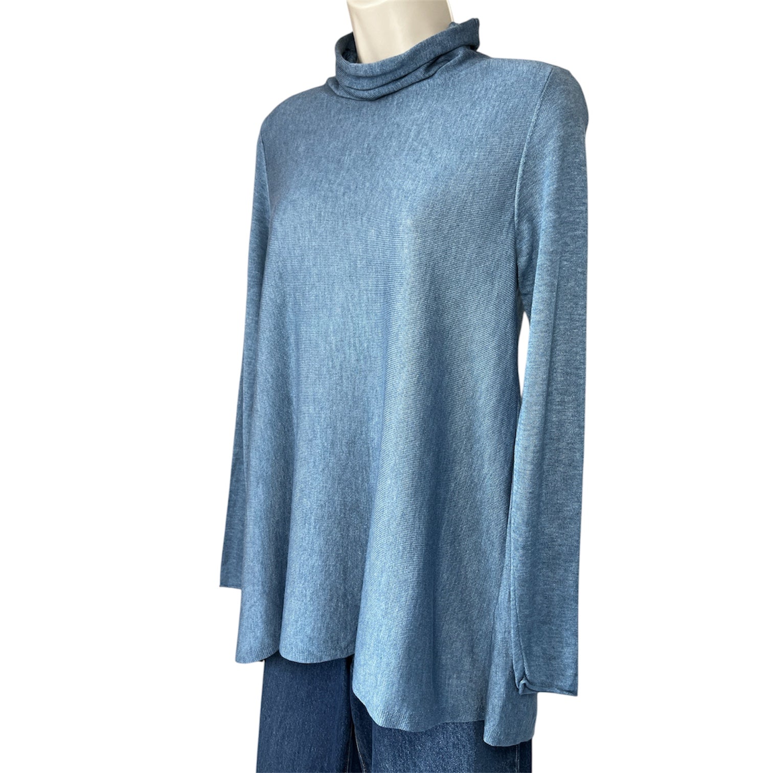 Eileen Fisher Cowl Neck Merino Wool Lightweight Oversized Knit Jumper – XS – pre-loved