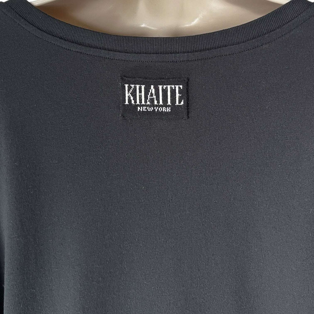 Khaite The Imogen Oversized Logo Patch Pocket Long Sleeve T-Shirt – XL