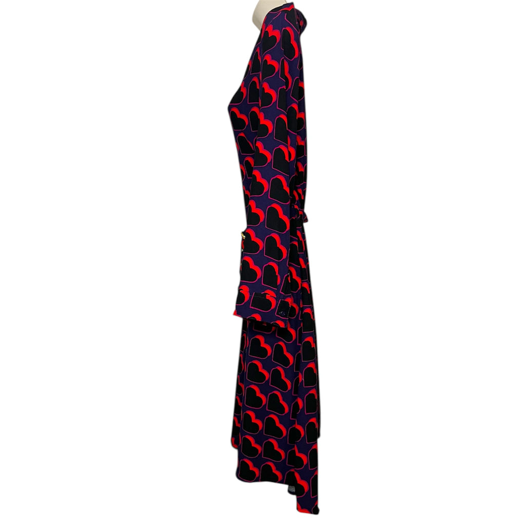 Fabienne Chapot Heart Print Belted Shirt Dress – Mid Length, EU38 (UK10)