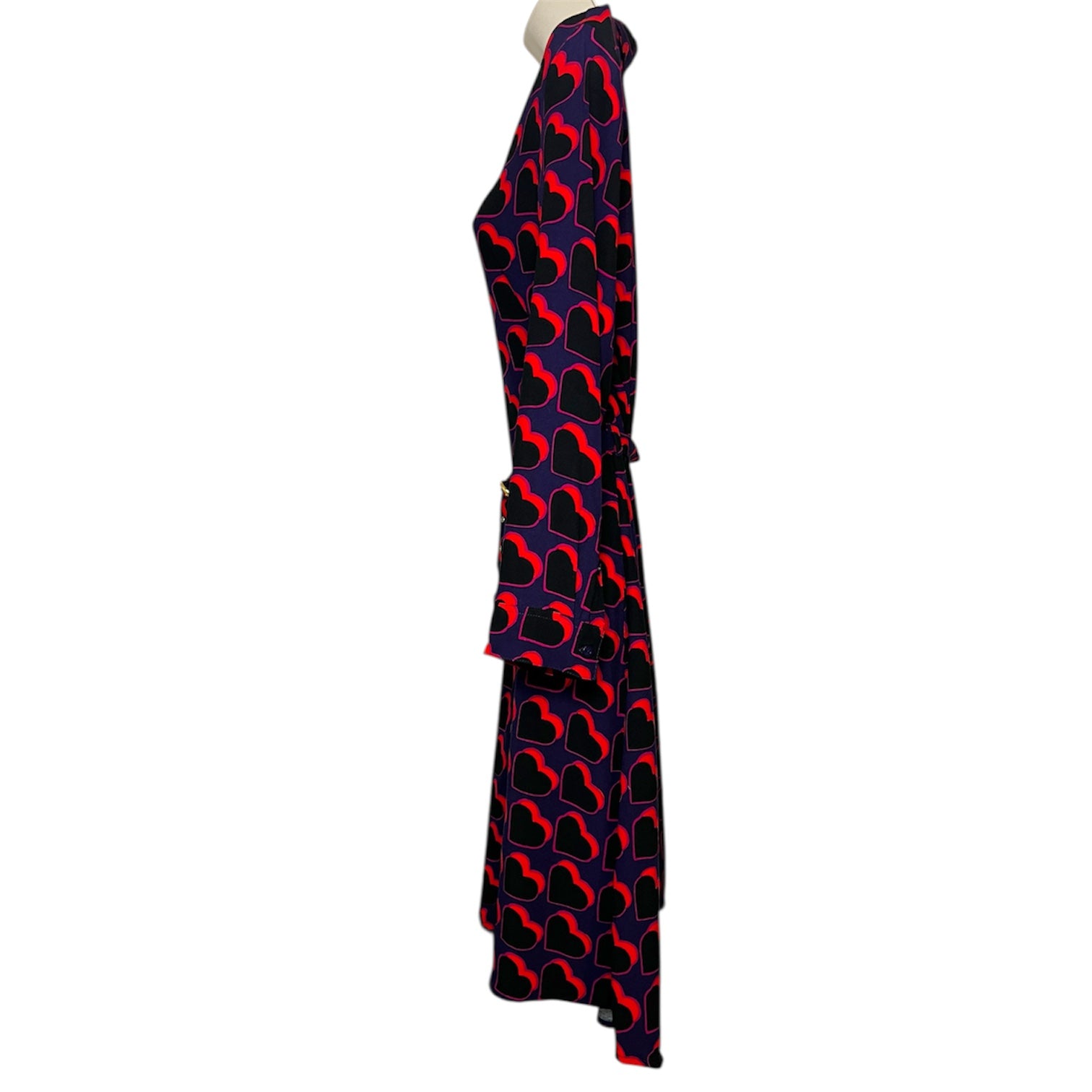 Fabienne Chapot Heart Print Belted Shirt Dress – Mid Length, EU38 (UK10)