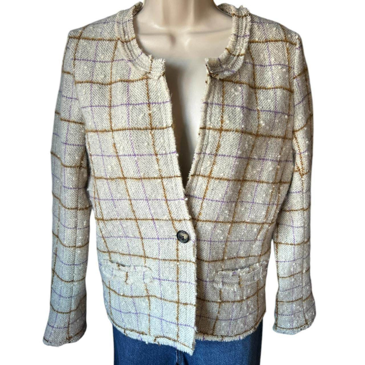 Isabel Marant Étoile Bouclé Tweed Fringe Jacket – FR40 (UK12) – pre-loved