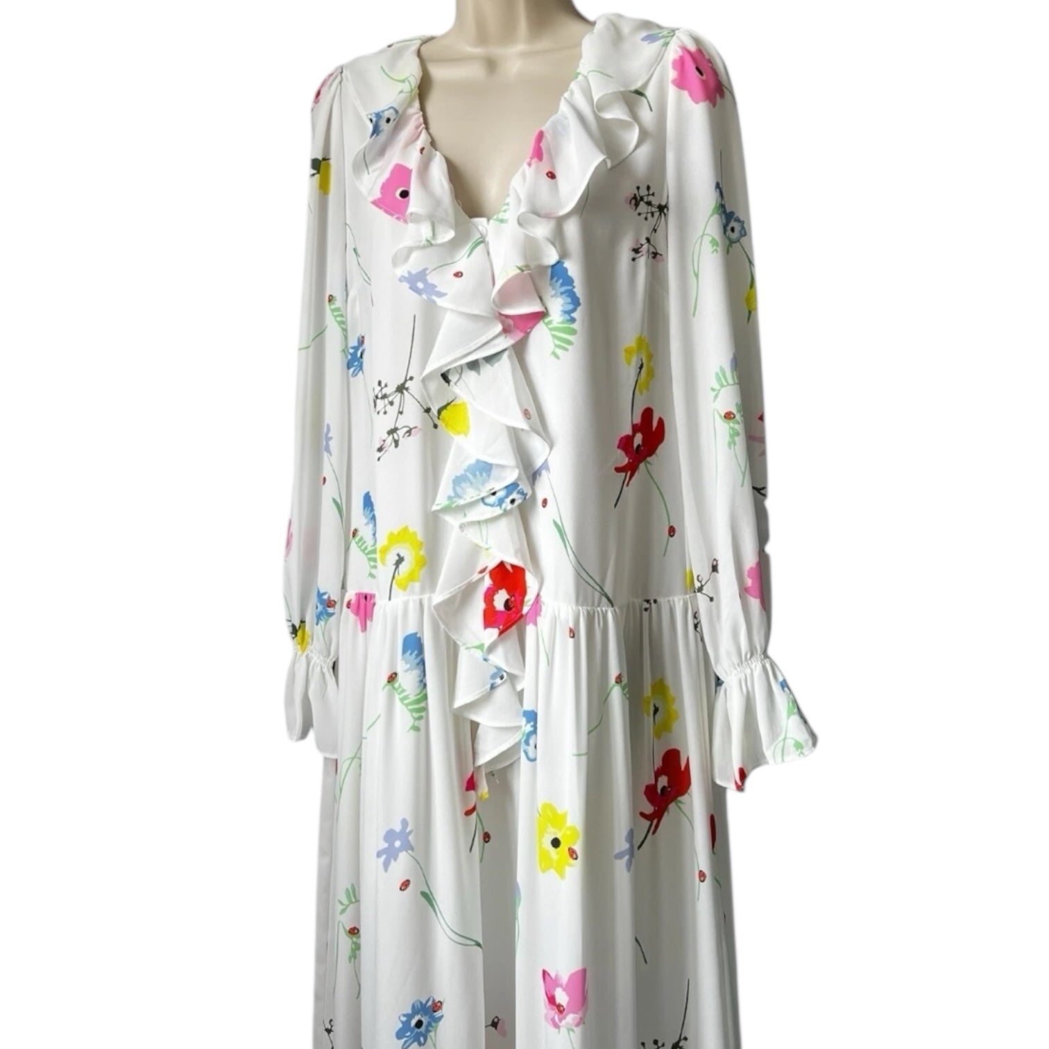 Olivia Rubin Chiffon Floral Midi Dress – UK10