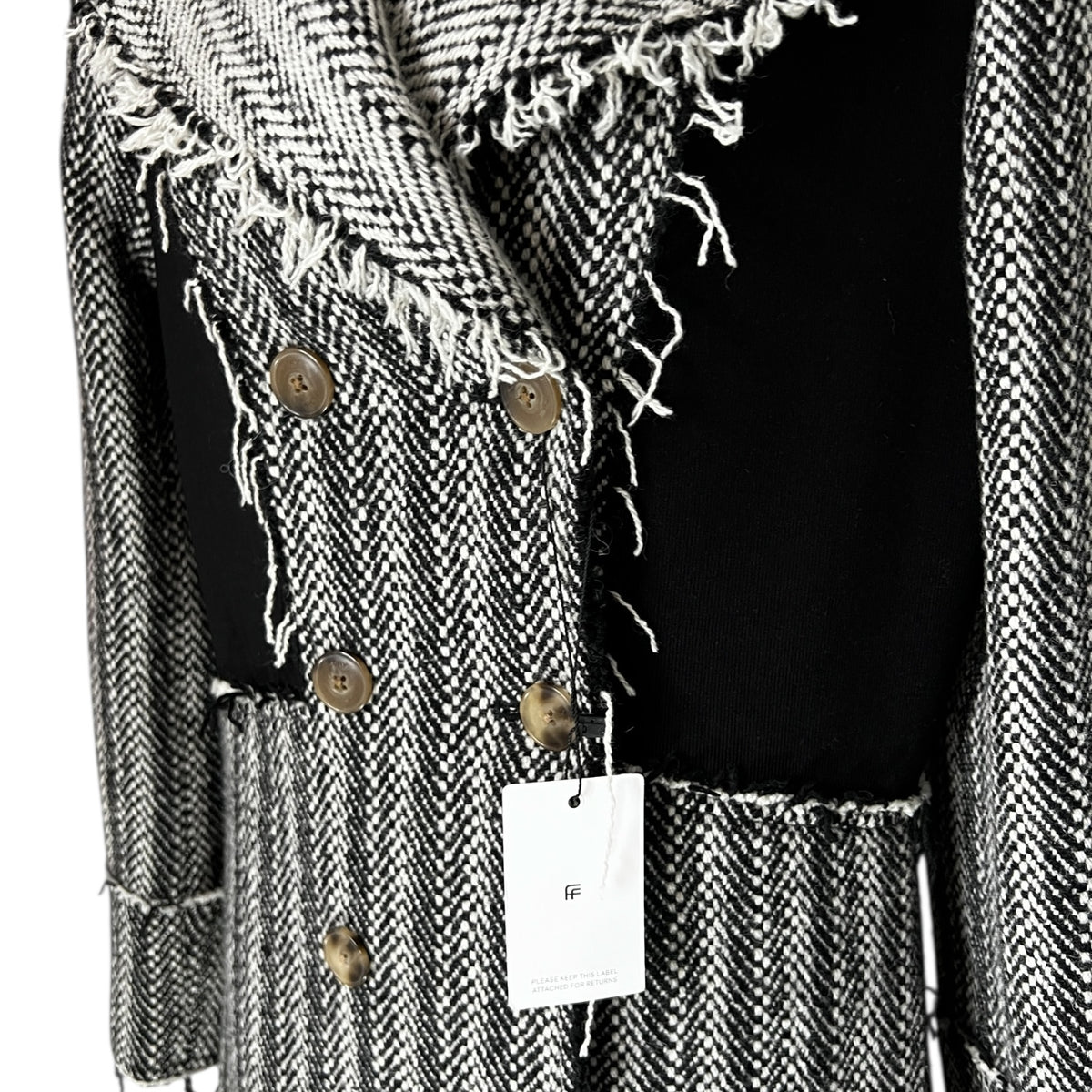 Tory Burch Runway 2020 Raw Tweed Wool Double Breasted Coat - US6 – pre-loved