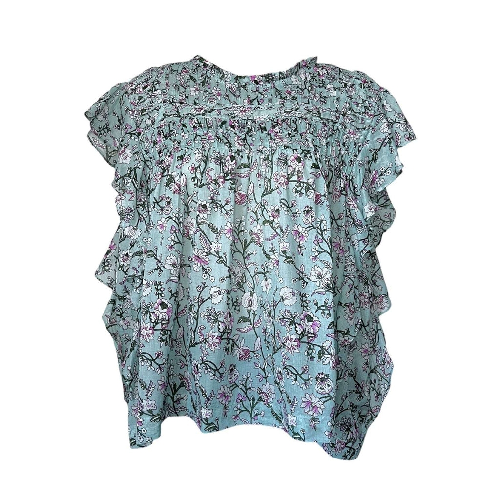 Isabel Marant Étoile Layona Ruffled Sleeveless Cotton Voile Top – FR36 (UK8)