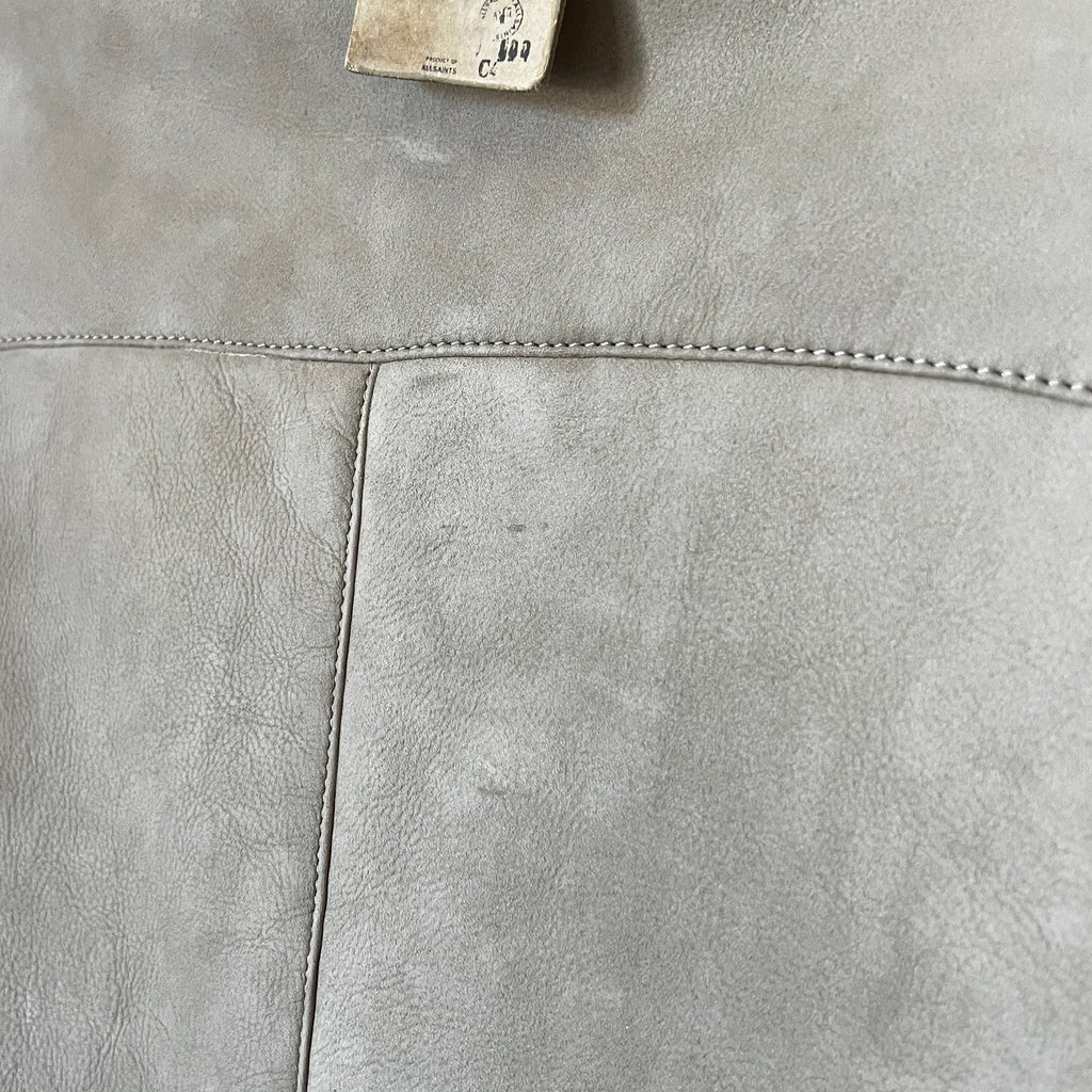 AllSaints Shearling Suede Gilet – Sleeveless Jacket, UK6 – pre-loved