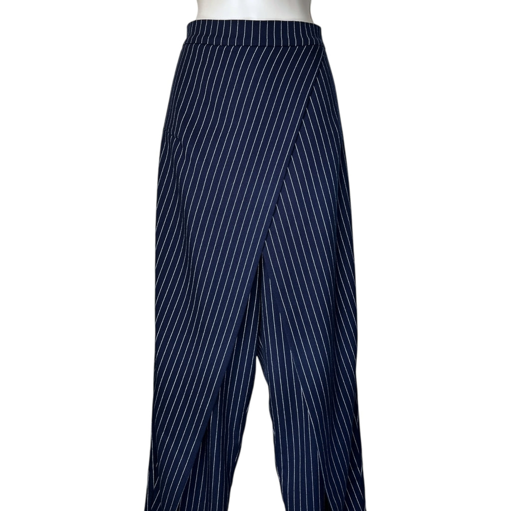 Solace London Wrap Pinstripe High Rise Trousers - UK10 – pre-loved