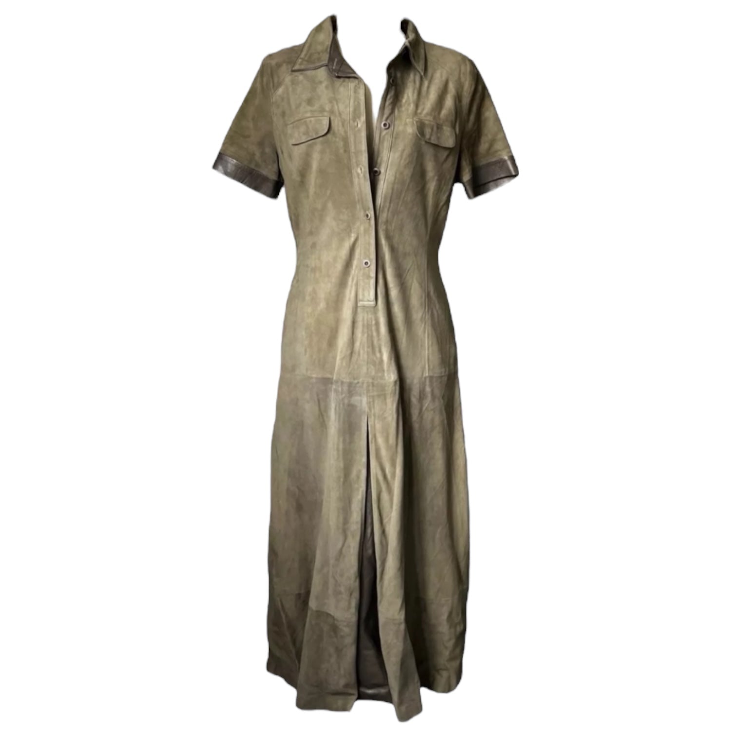 BLK DNM Suede Midi Dress – S – pre-loved