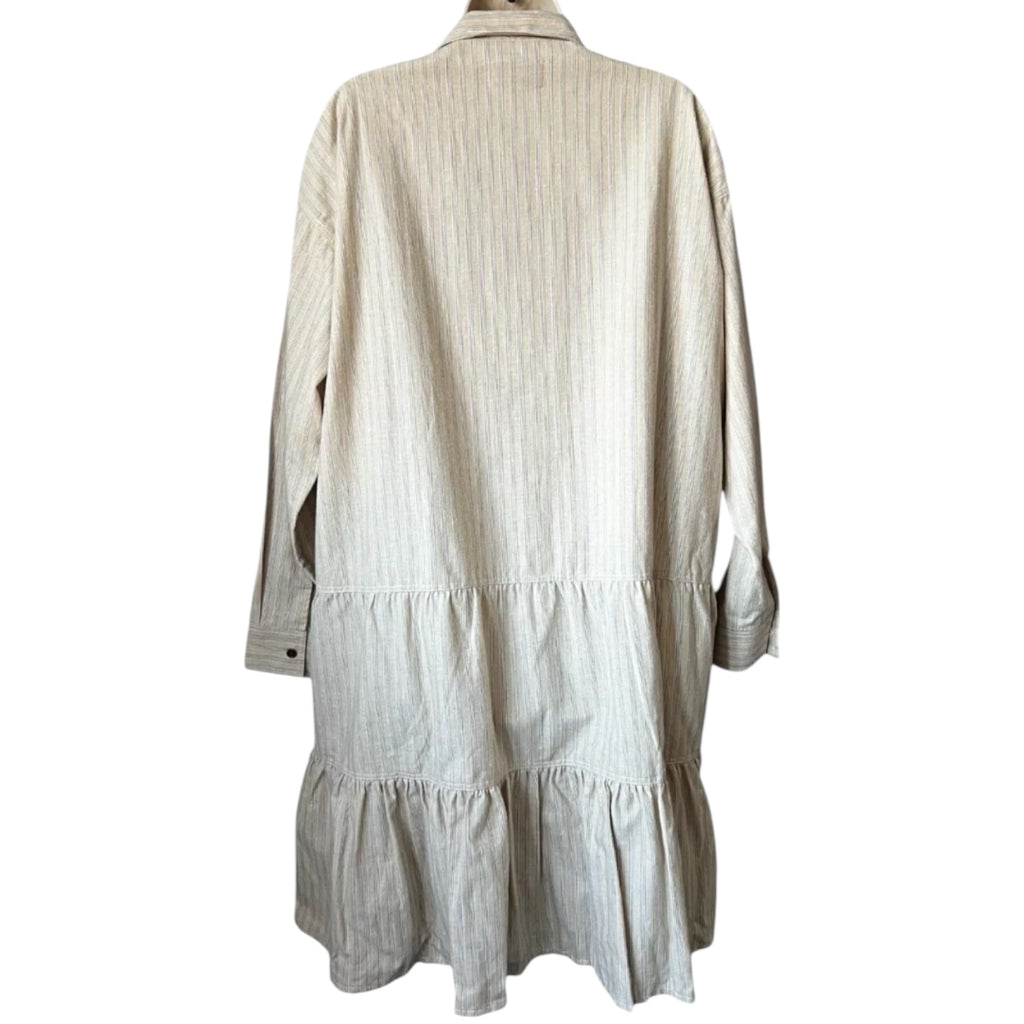 YMC Luna Tiered Linen Blend Shirt Dress – XS/S – pre-loved