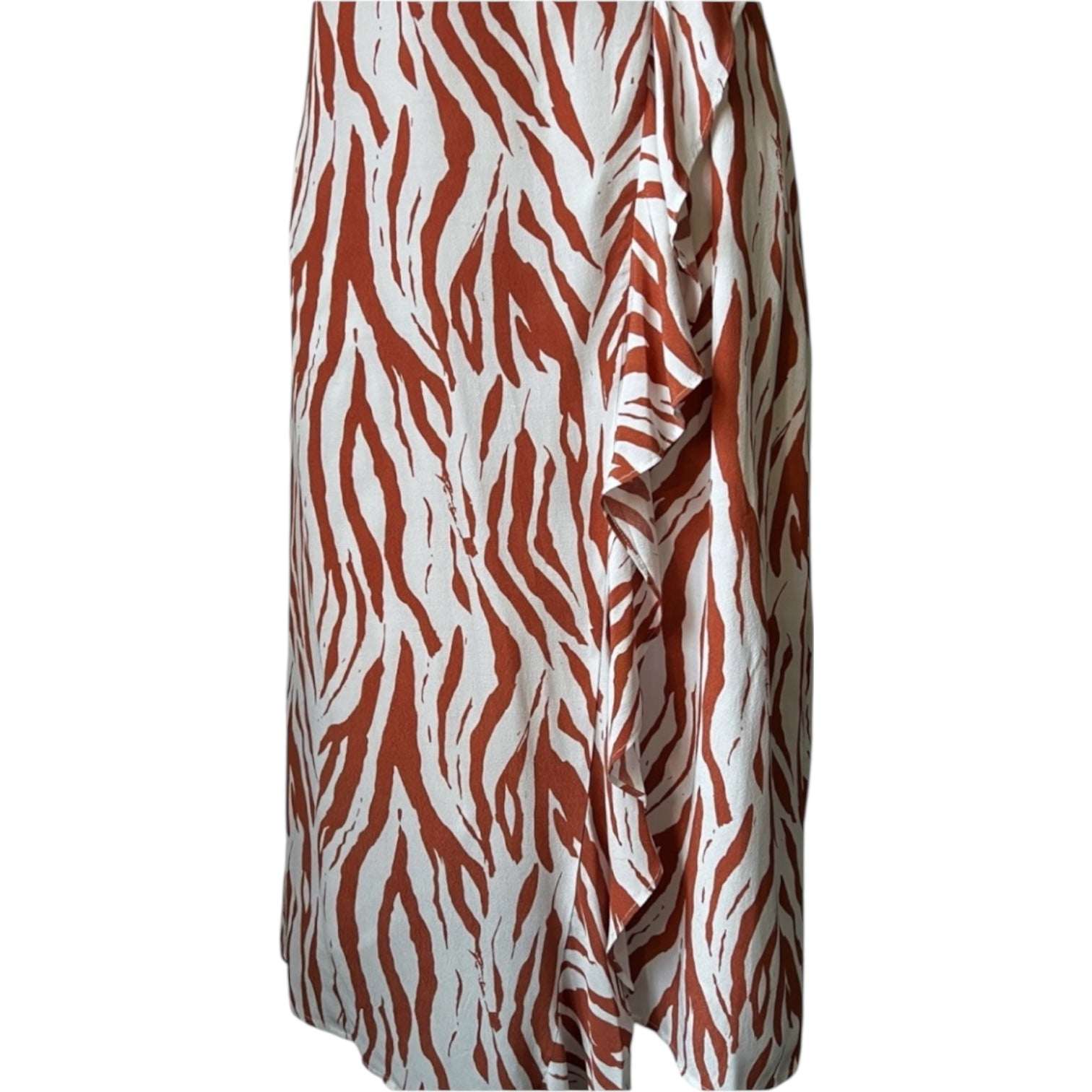 Rails Zebra Print Wrap Midi Dress – Rayon, Size S – pre-loved