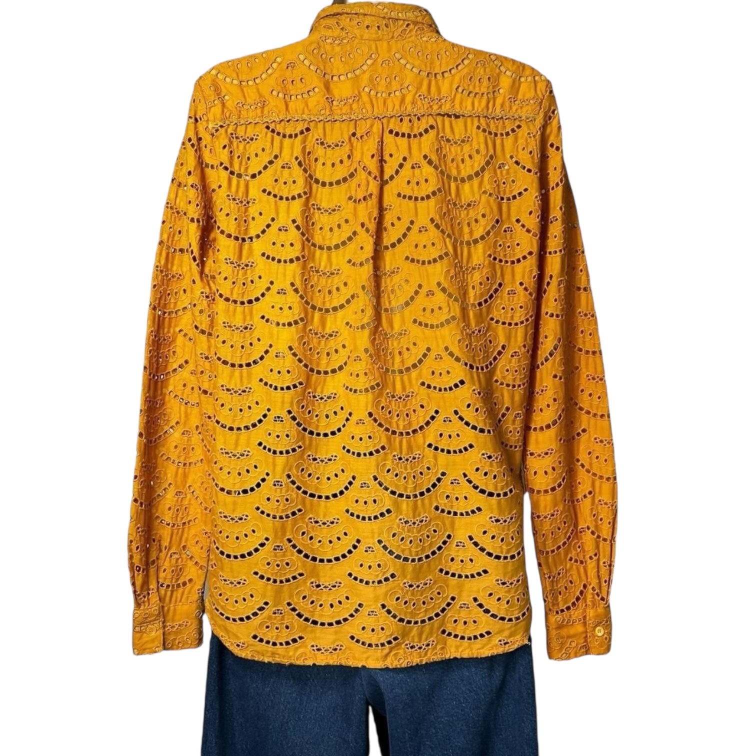 Ba&sh Crochet Embroidered Cotton Shirt – Size 0 (UK6) – pre-loved