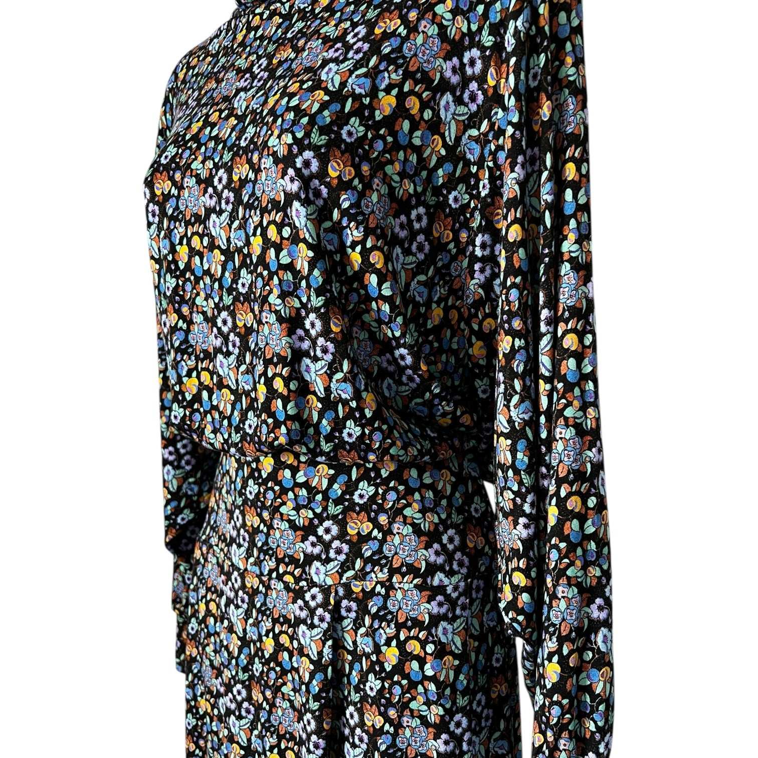 Rixo Marina Stretch Jersey Turtleneck Midi Dress – UK12 / M – pre-loved
