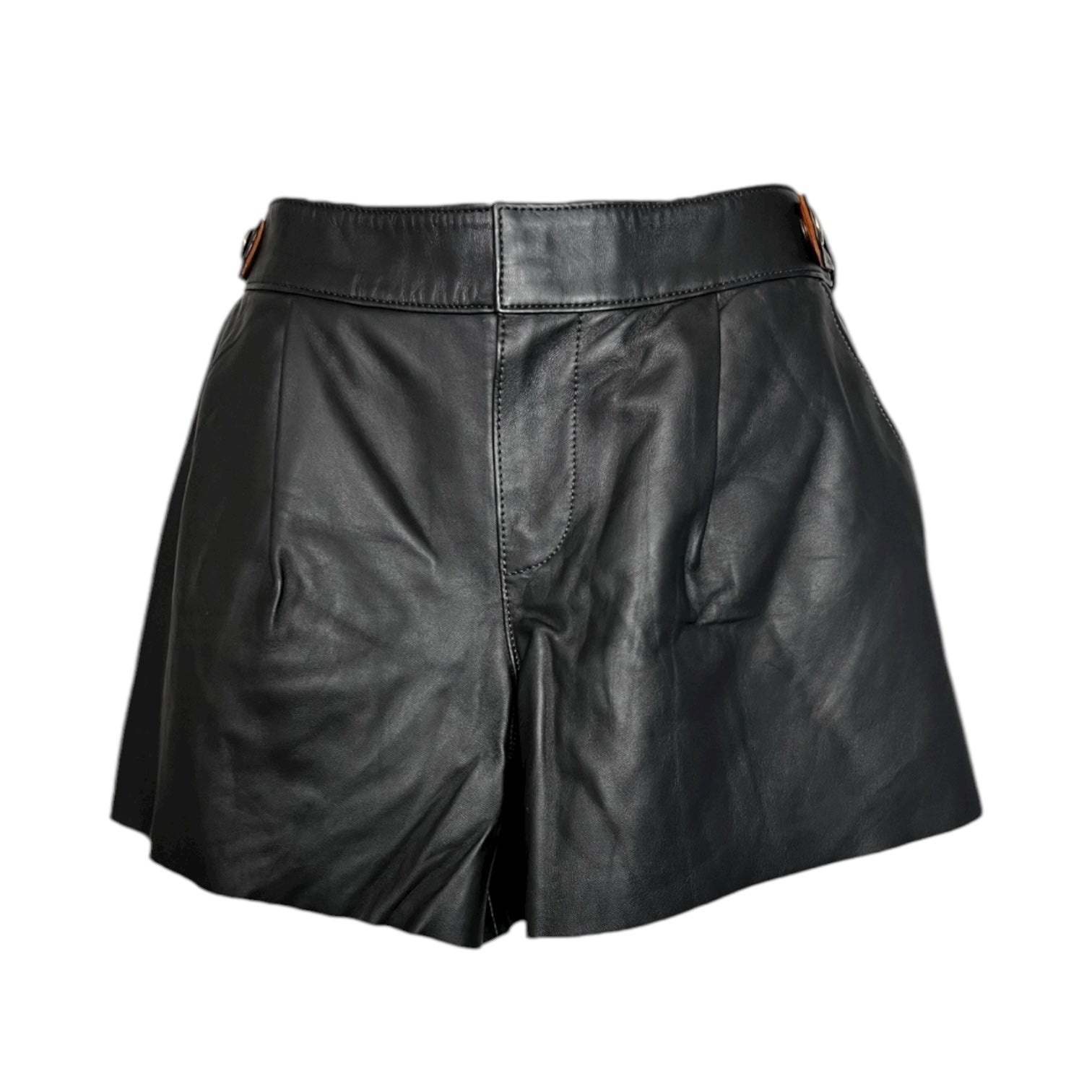 Coach Black Lamb Leather Mini Shorts – US2 (UK6) – pre-loved
