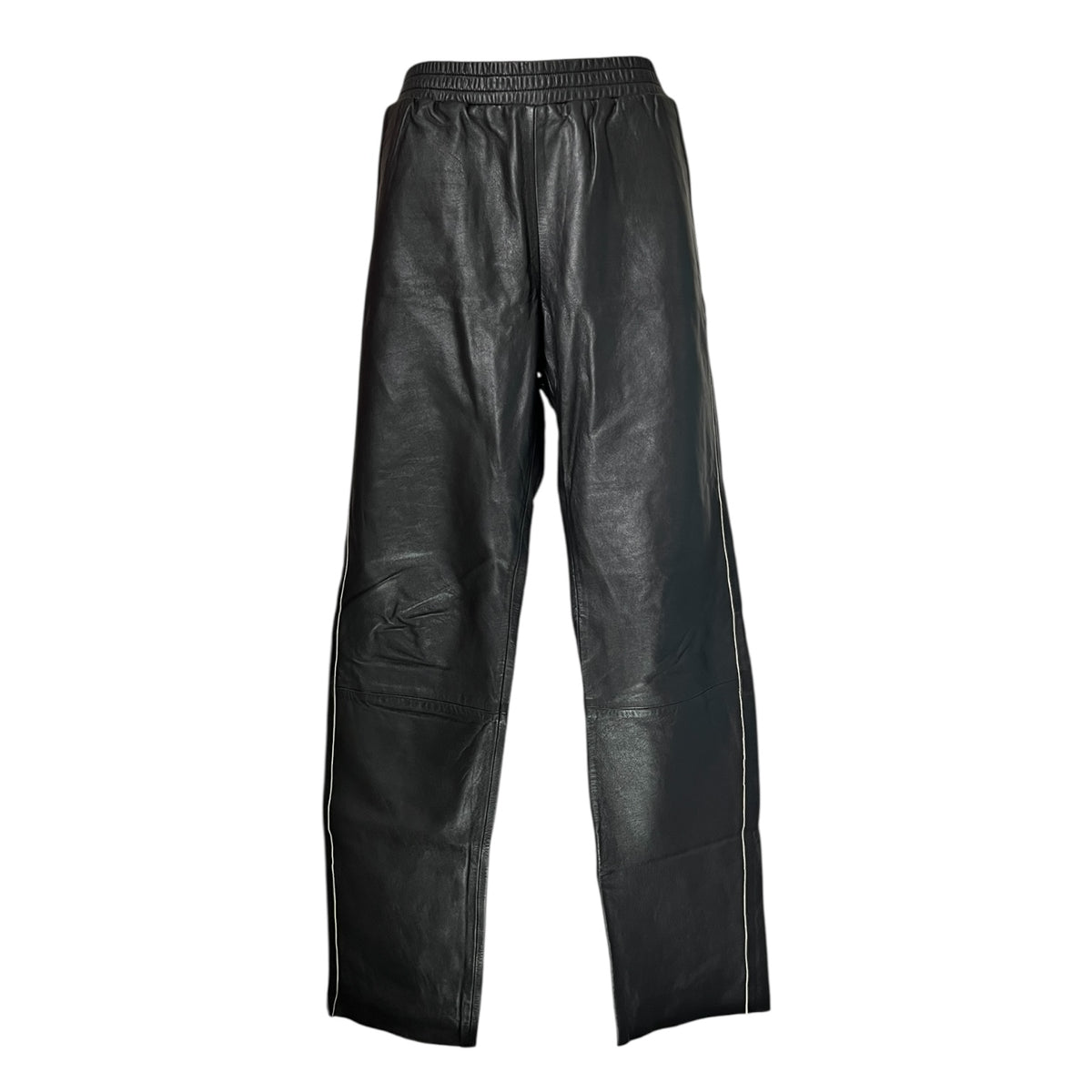 Maje Leather Tuxedo Stripe Jogger Pants – UK8 (Based on Measurements) – pre-loved