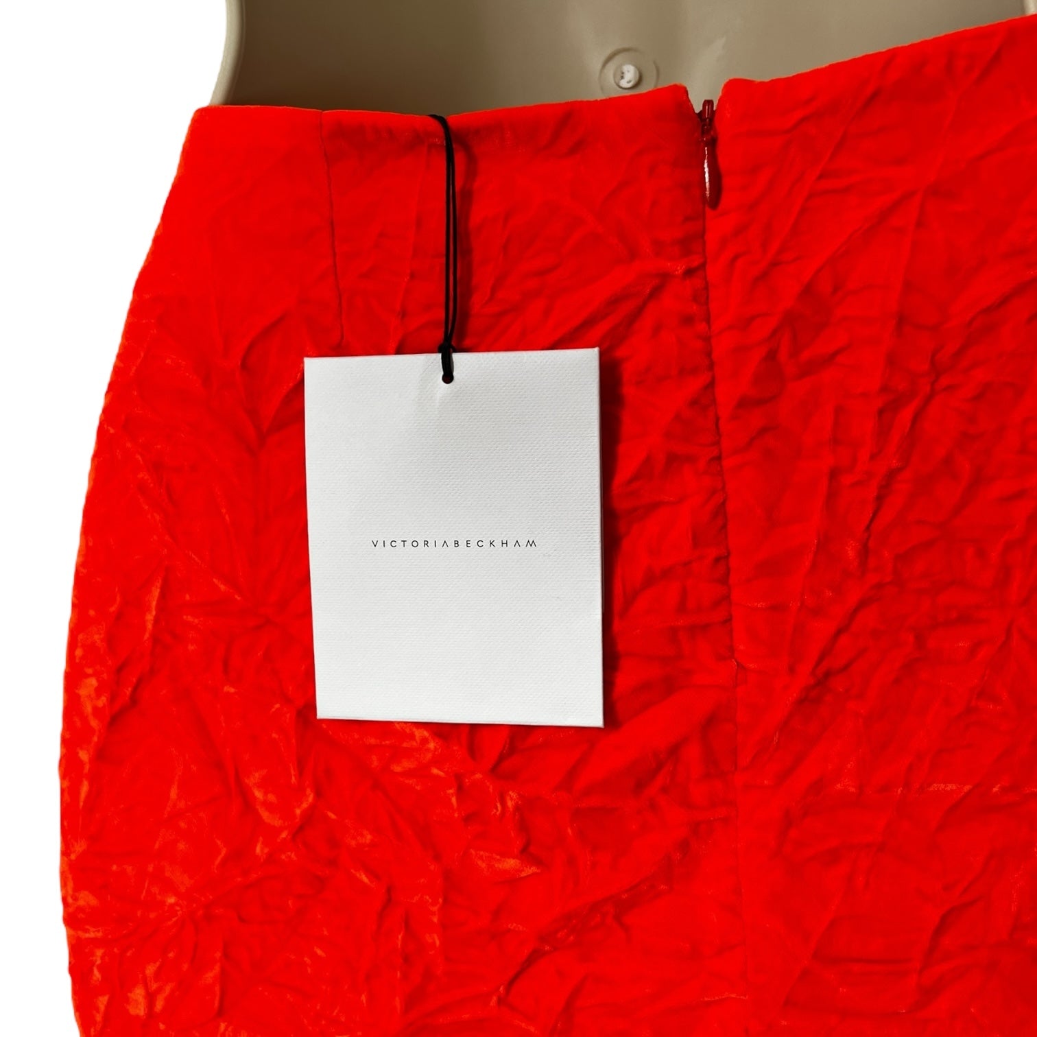 Victoria Beckham Crushed Velvet Midi Skirt – UK8 – pre-loved