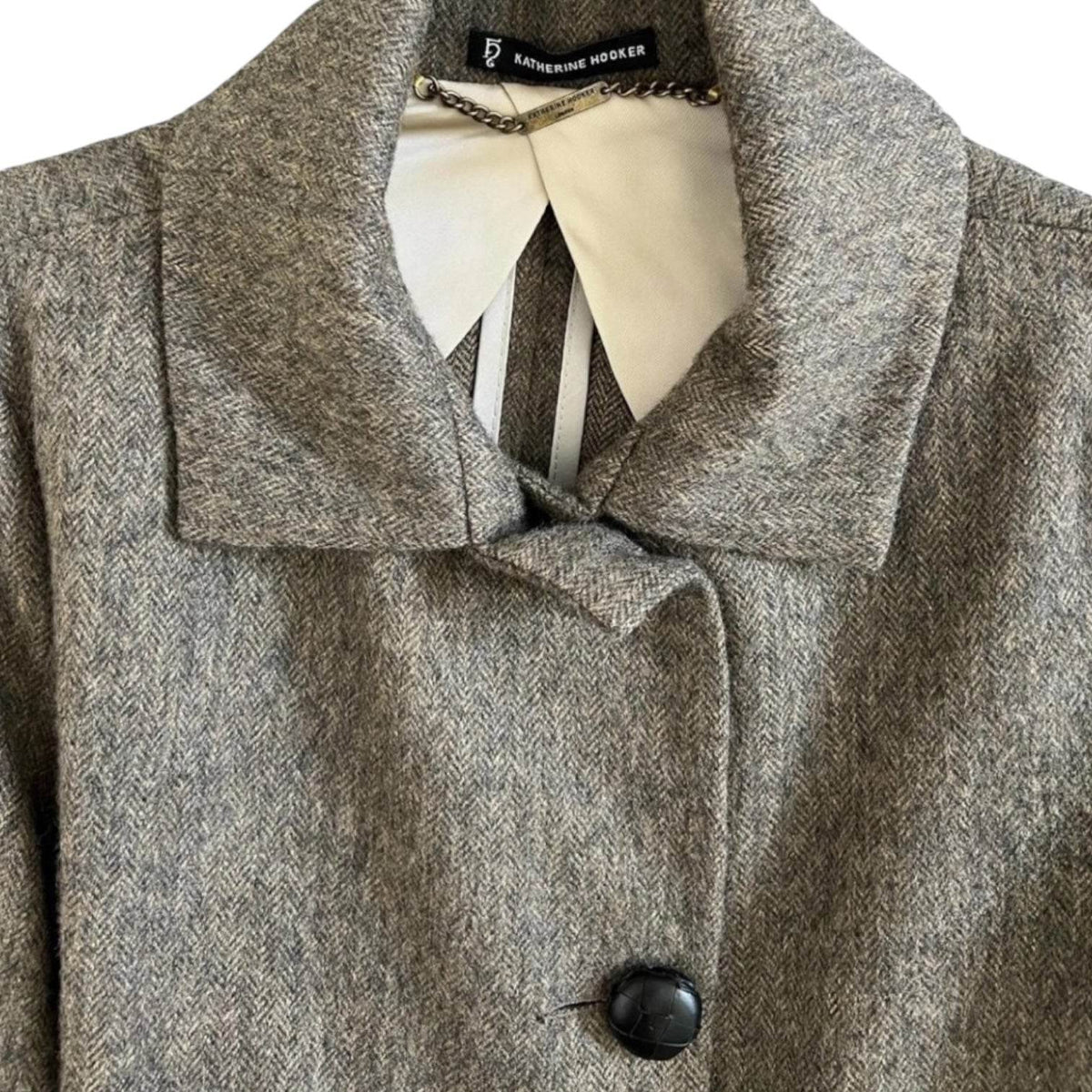 Katherine Hooker Wool Cocoon Coat – Harris Tweed, XS – pre-loved