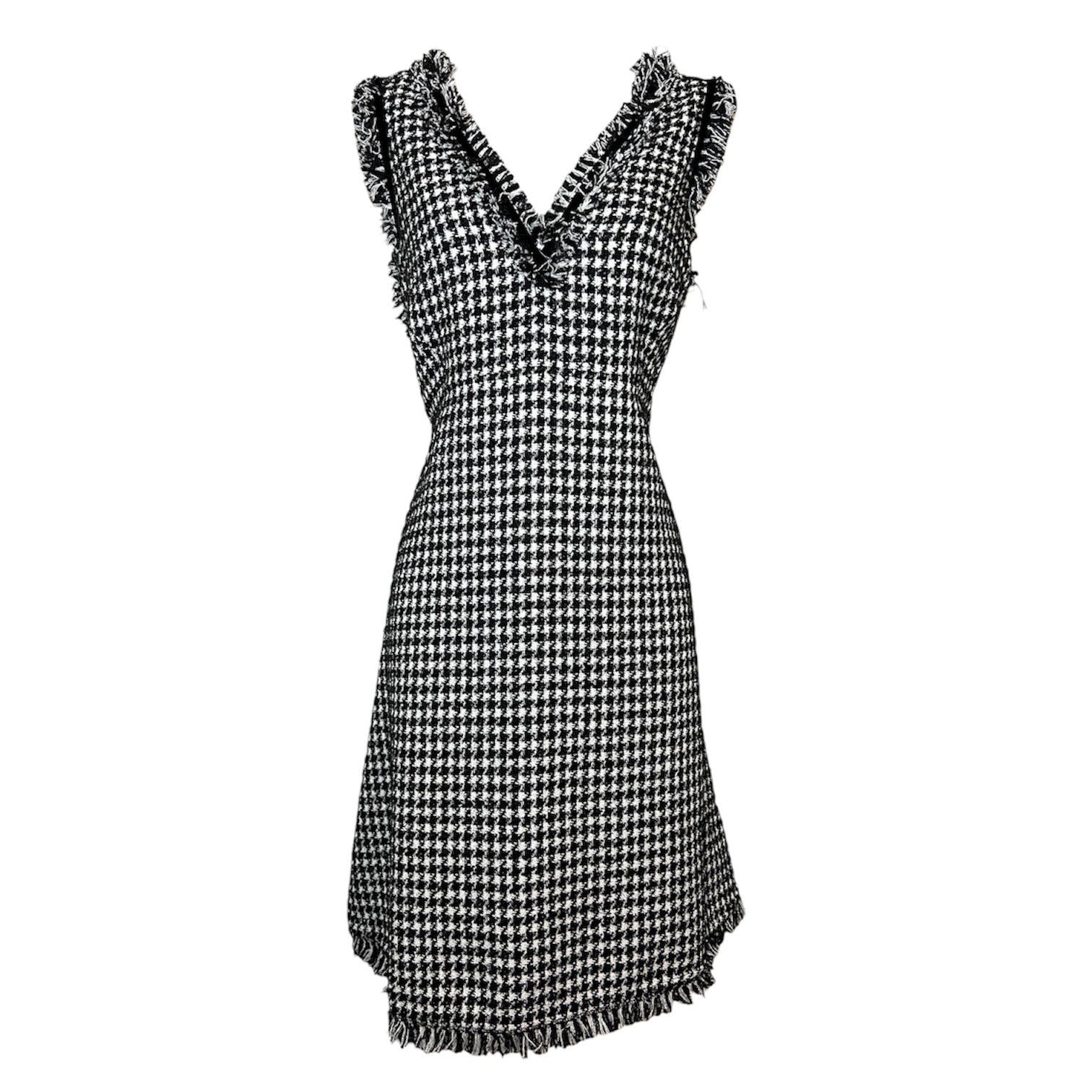 Kate Spade Dashing Beauty Houndstooth Tweed A-Line Dress – US12 – pre-loved