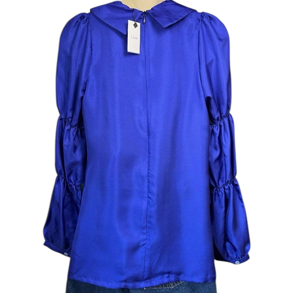 Lisou Ines Silk Peter Pan Collar Blouse – UK6 – pre-loved
