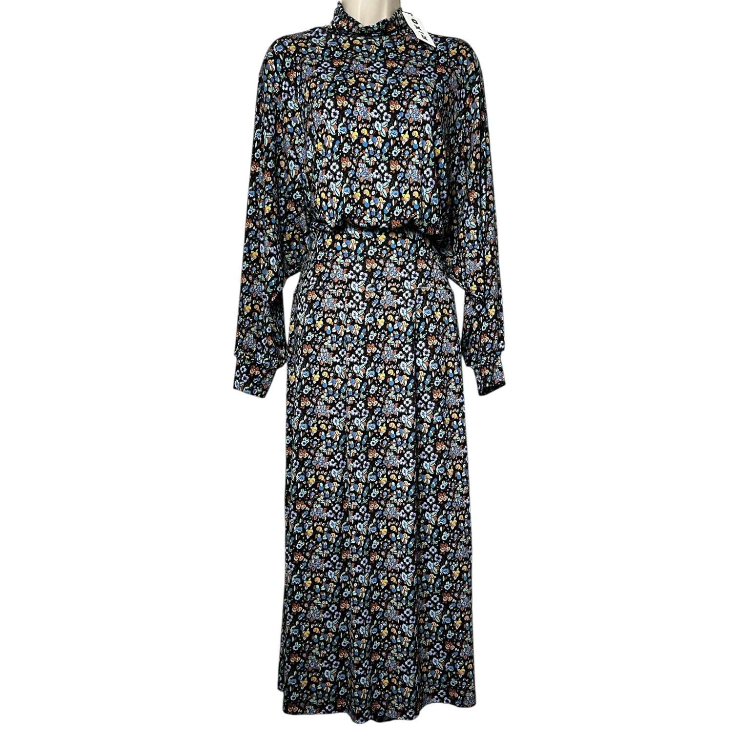 Rixo Marina Stretch Jersey Turtleneck Midi Dress – UK12 / M – pre-loved