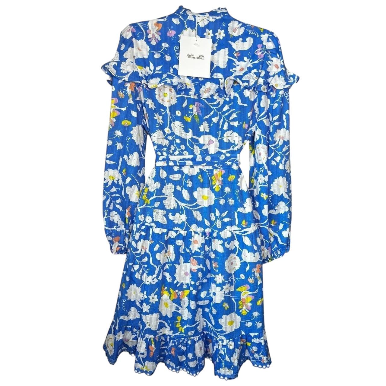 Diane von Furstenberg Chicago Floral Lace Tiered Mini Dress - US4 (UK8)