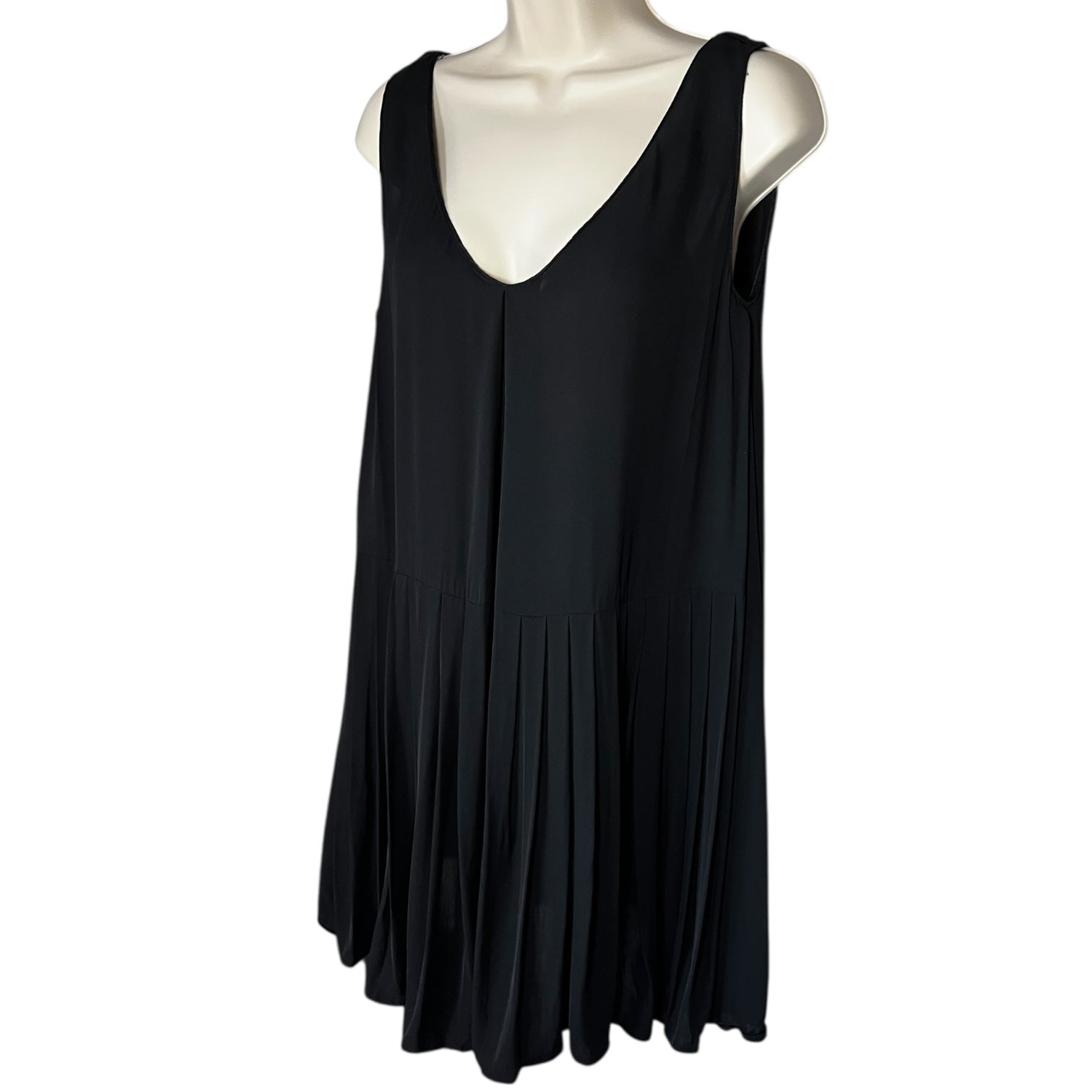 Prada Little Black Pleated Swing Dress – IT40S (UK8 Petite)