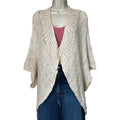 Theory Open Cotton Yarn Oversized Metallic Shrug Cardigan – L – pre-loved