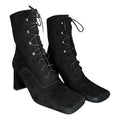 By Far Claude Black Suede Lace-Up Ankle Boots – EU 38