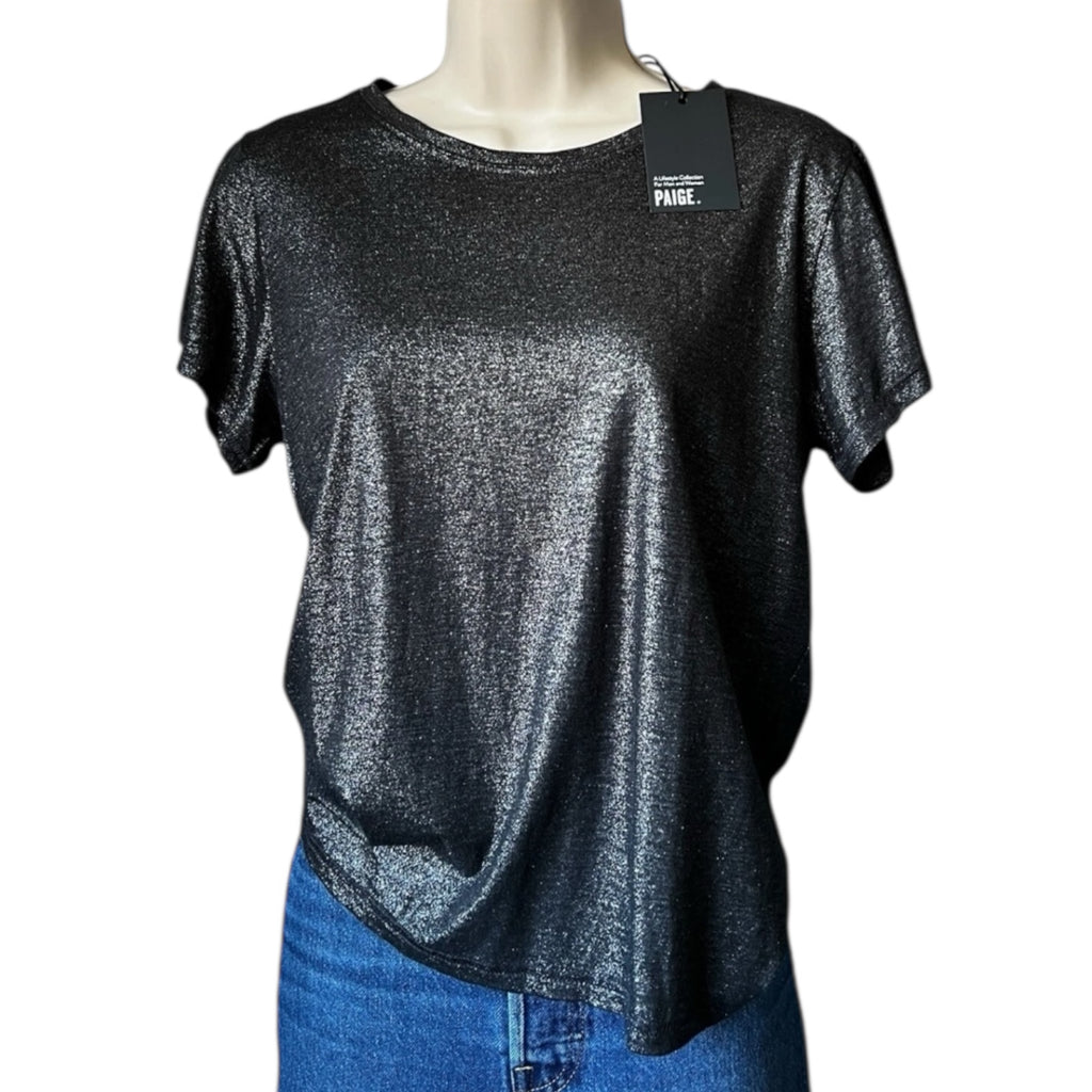 Paige Metallic Crew Neck T-Shirt - S – pre-loved