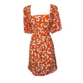 Faithfull The Brand Floral Mini Dress – Puff Sleeves, Open Back, M – pre-loved