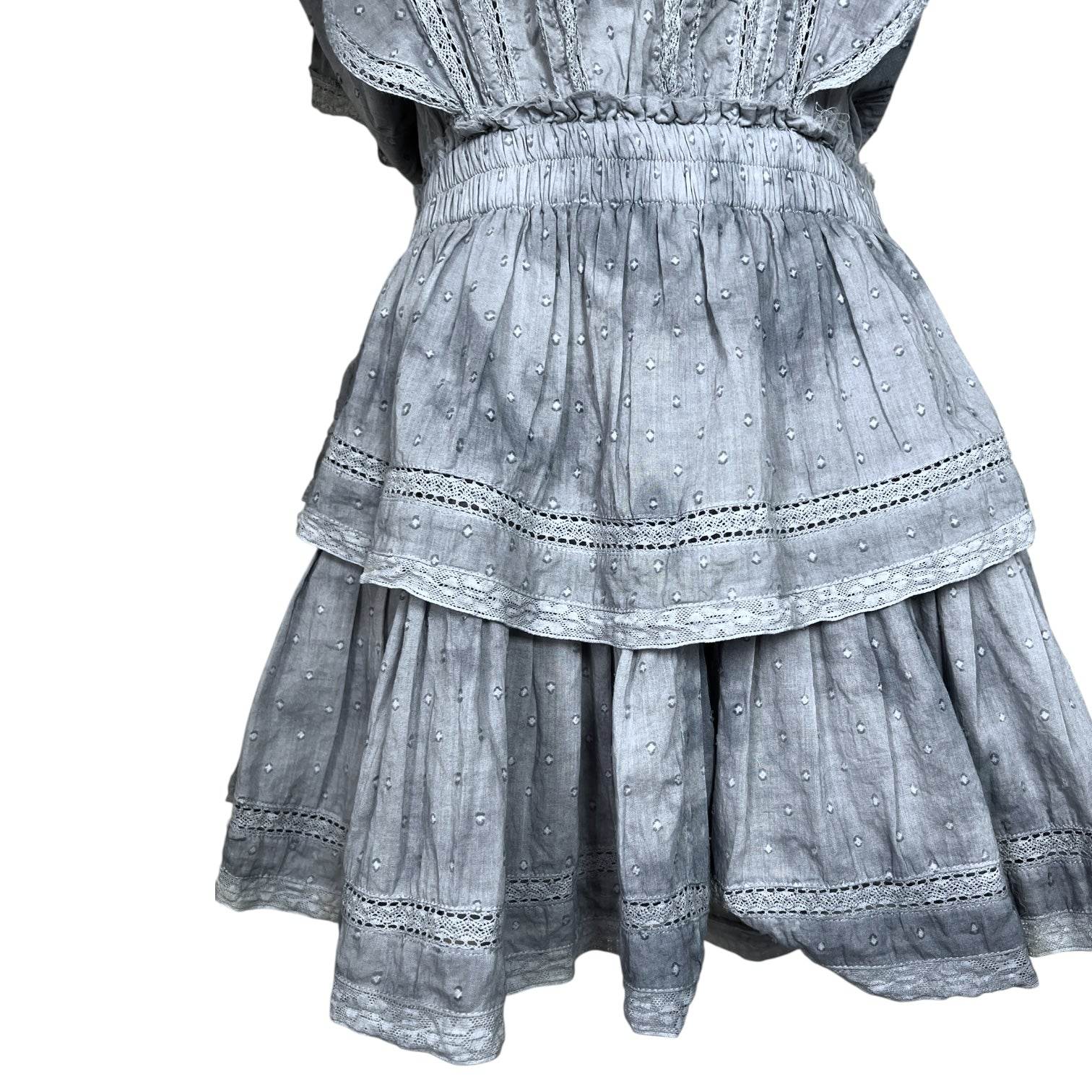 LoveShackFancy Natasha Tiered Mini Dress – M – pre-loved