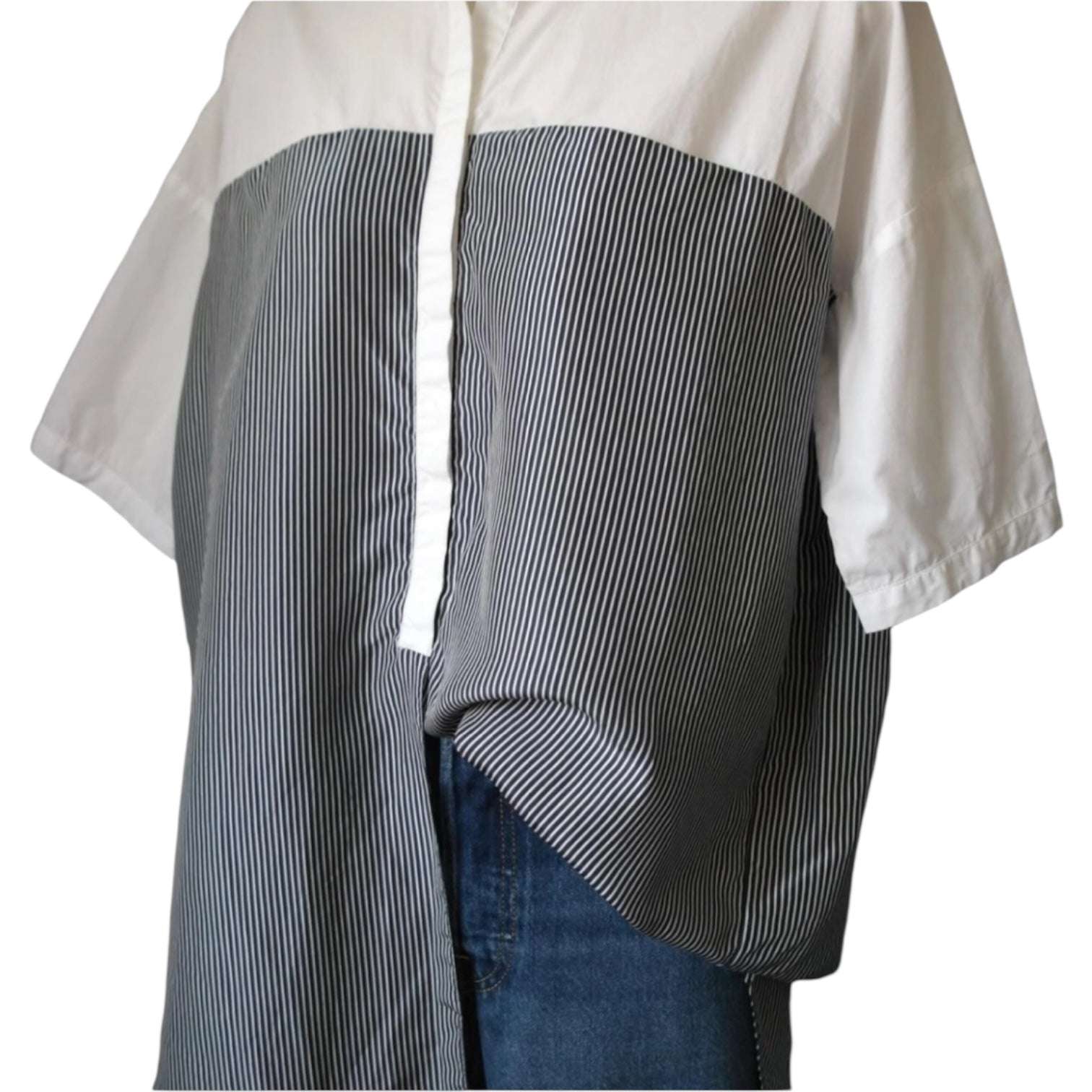 MaxMara Weekend Silk Cotton Striped Shirt – UK10 – pre-loved