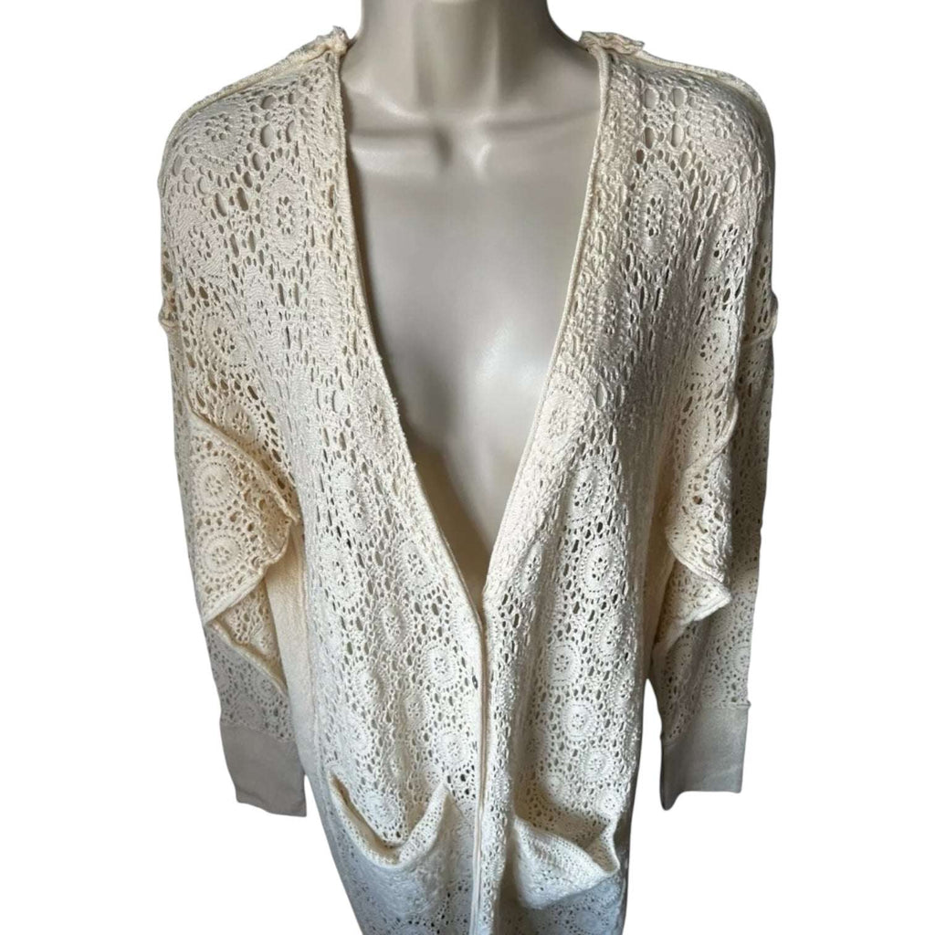 Free People Crochet Lace Duster Cardigan - S – pre-loved