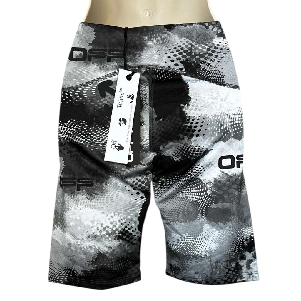 Off-White Grey Tie-Dye Active Cycling Shorts – S