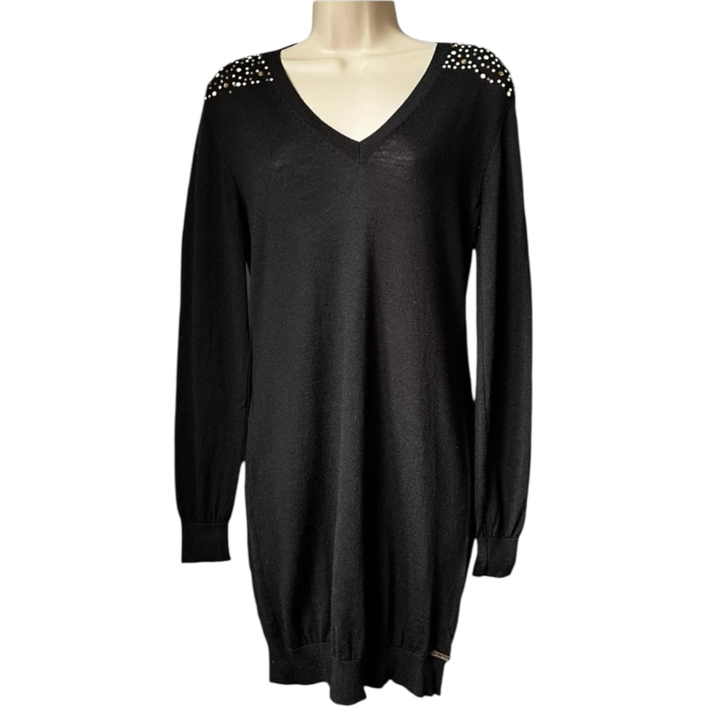 Vintage John Galliano Wool Knit Jumper Dress – Embellished, M – pre-loved