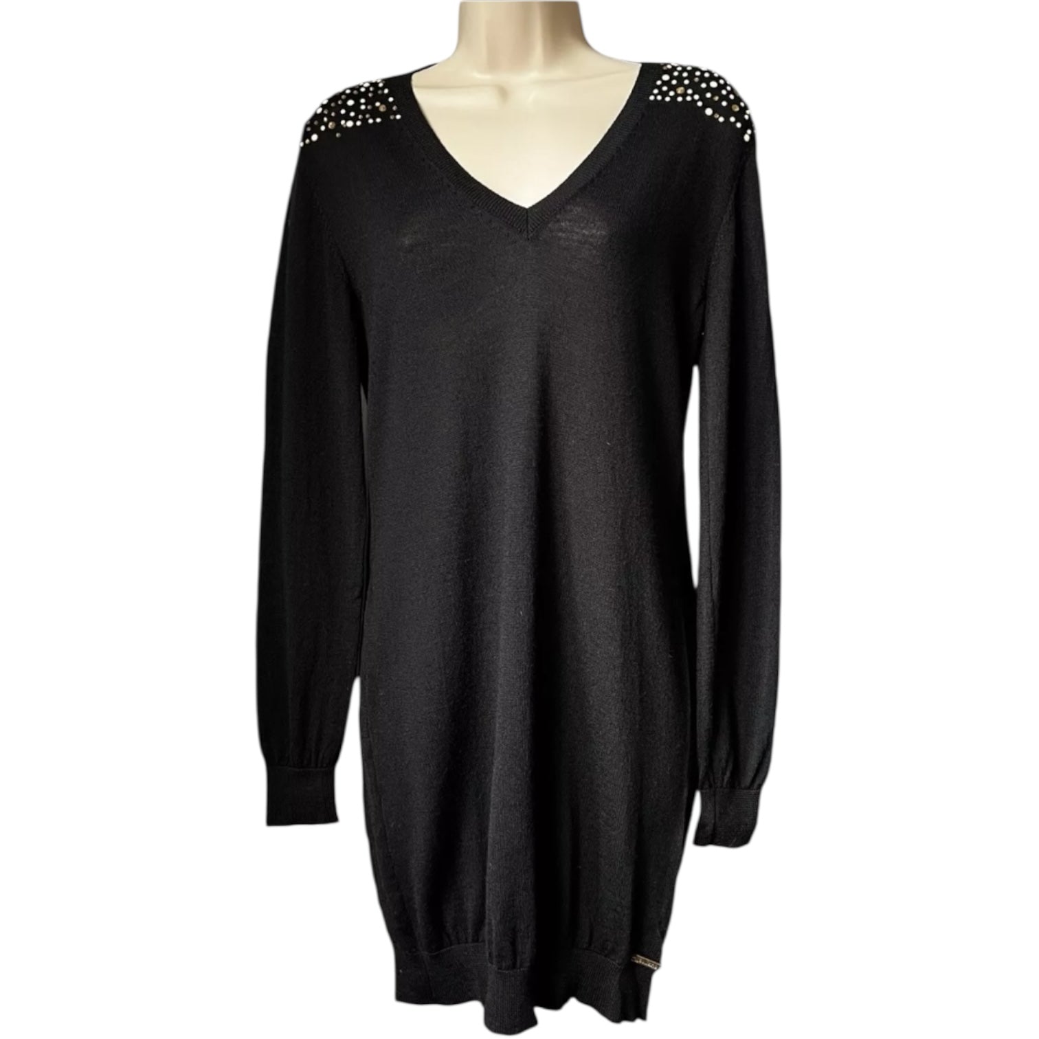 Vintage John Galliano Wool Knit Jumper Dress – Embellished, M – pre-loved