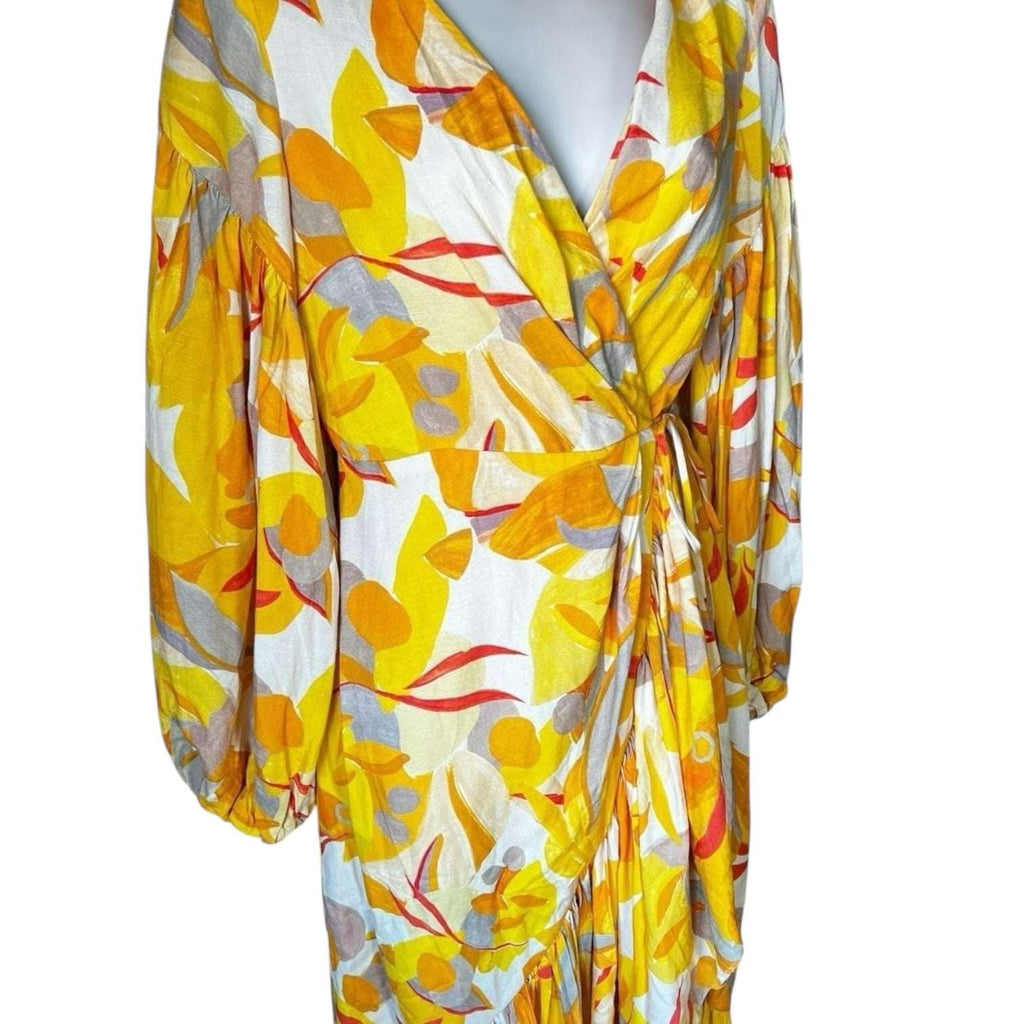 Acler Gallion Linen Wrap Maxi Dress – UK8 – pre-loved