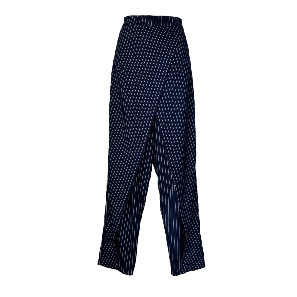 Solace London Wrap Pinstripe High Rise Trousers - UK10 – pre-loved