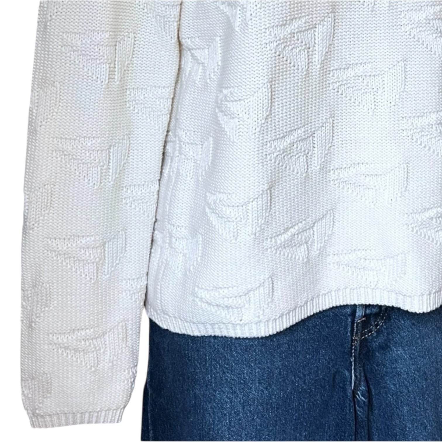 Jil Sander High Neck Wool Knit Jumper – Boat Motif, S – pre-loved