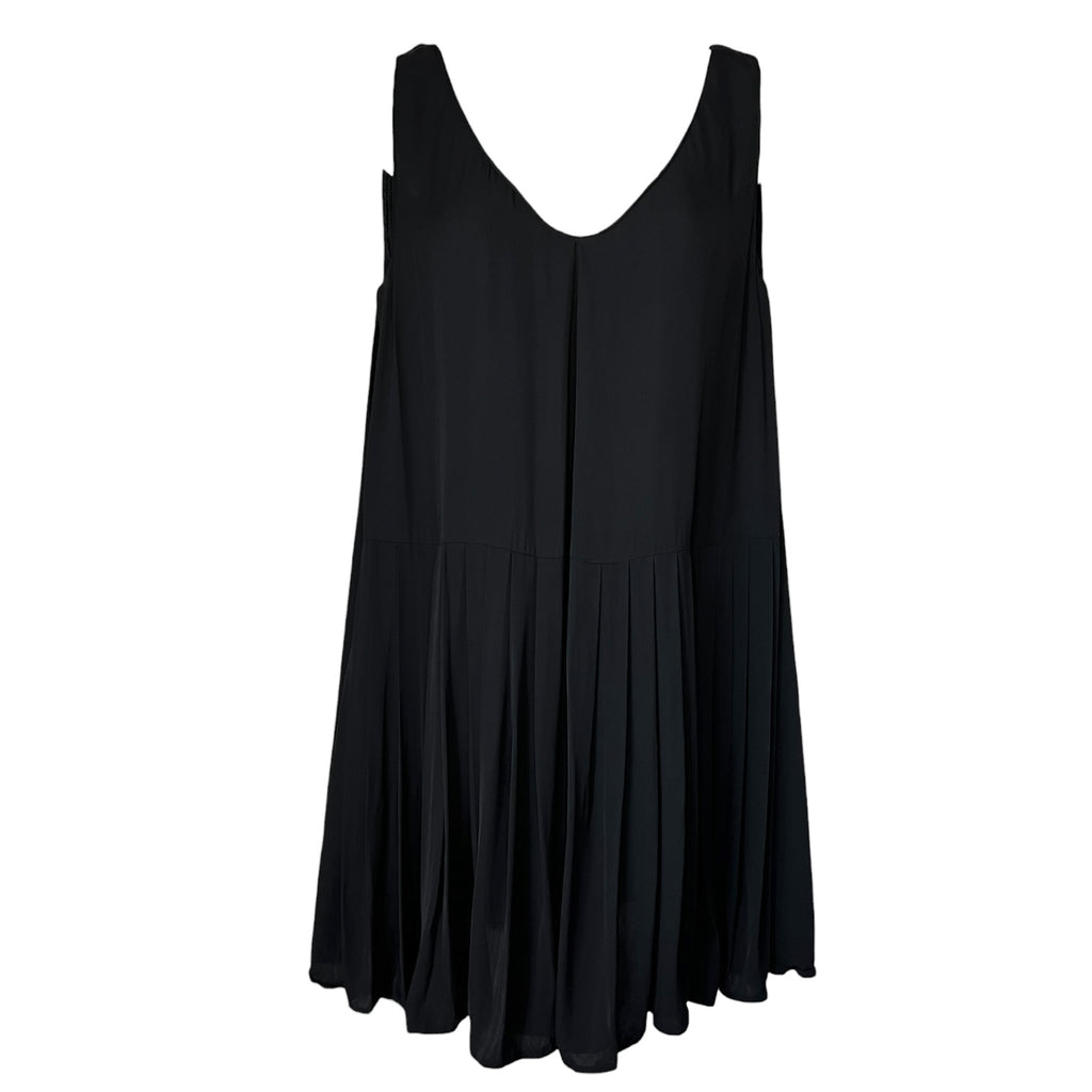 Prada Little Black Pleated Swing Dress – IT40S (UK8 Petite) – pre-loved