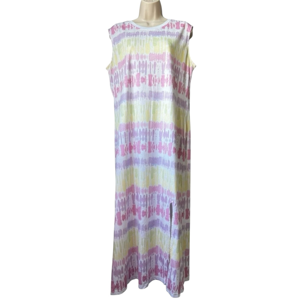 Olivia Rubin Tie-Dye Cotton Jersey Midi Dress – M – pre-loved