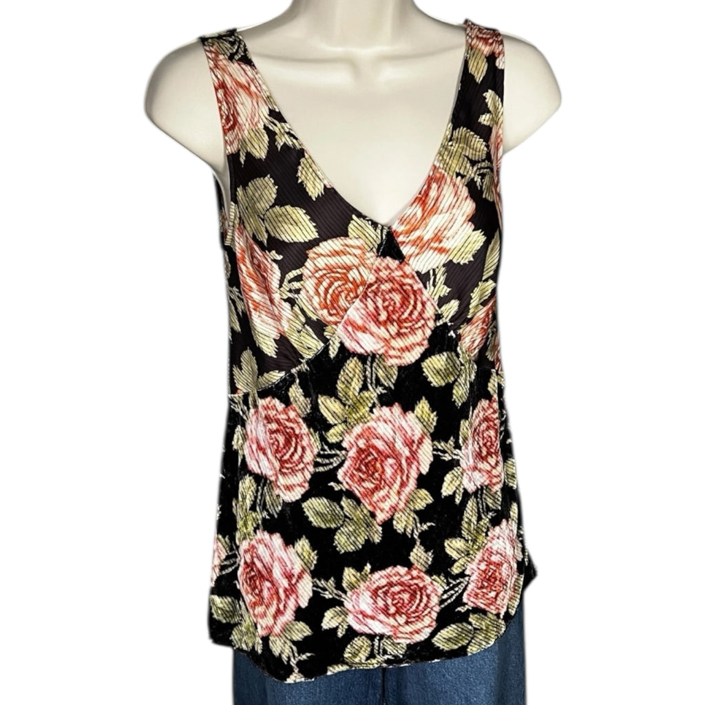 Paco Rabanne Sleeveless Velvet & Crepe Cami Top – FR36
